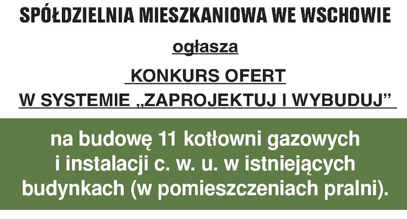 Read more about the article 11 kotłowni gazowych – konkurs ofert